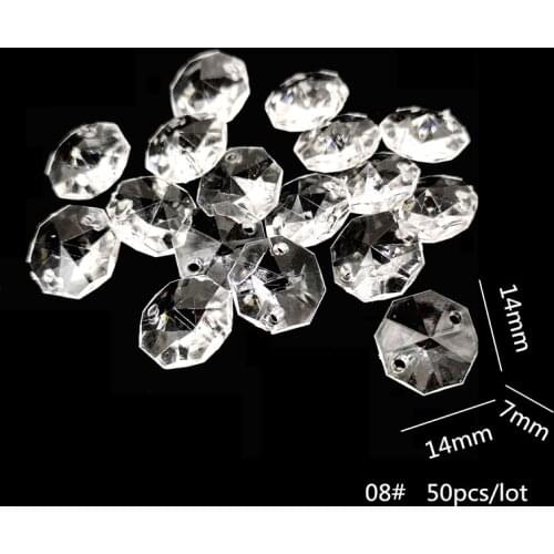 50 pcs/lot Transparent Acrylic Crystal Bead Curtain Wedding DIY Party Decor Home Living Room Bedroom Decoration #PJ106