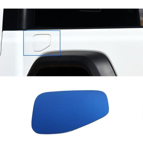 Car Fuel Tank Cap Decorative Trim For Jeep Wrangler JL Gladiator JT 2018 2019 2020 2021 Aluminum Alloy Silver/Red Car Accessory