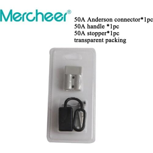 Free Shipping 50A Anderson Connector +50A Handle+50A Dustproof Stopper with Transparent Retail Packing