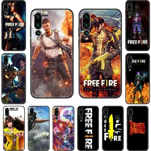 Game Free Fire Phone case For Huawei P 8 10 20 30 Smart Plus 2019 Z Lite Pro 2017 2019 black tpu bumper art Etui 3D funda