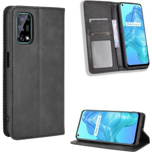 For OPPO Realme V5 5G Case Luxury Flip PU Leather Wallet Magnetic Adsorption Case For Oppo Realme Q2 Q 2 RealmeV5 Phone Bags