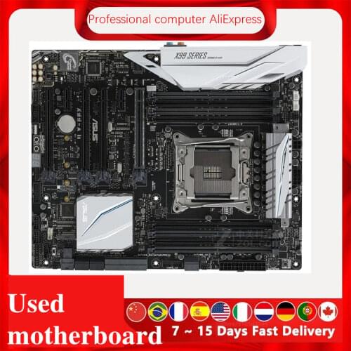 For ASUS X99-A II Original Used Desktop X99 X99M 2011 Socket LGA 2011 Core i7 LGA2011 V3 DDR4 Motherboard