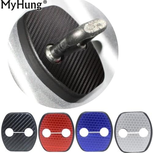 For Nissan Maxima LEAF 370Z GT-R GT R JUKE Pathfinder Armada Quest Note Combi Car Door Lock Cover DIY Lock Sticker Car Styling