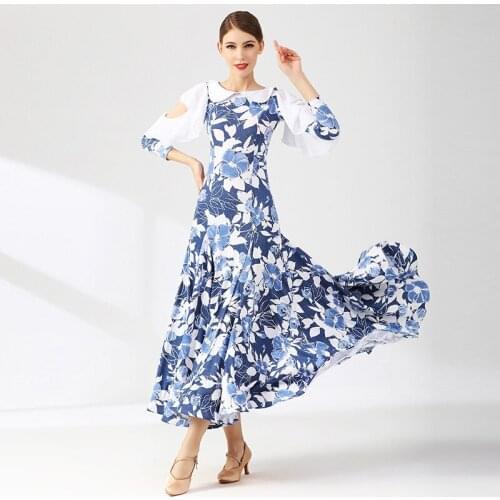 Elegant Ballroom Dance Dresses Women Performance Costume Modern Waltz Dancewear Designer Dress Tango Dancer Outfit JL3062