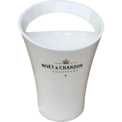 European Fashion Wine Champagne Ice Bucket 3L Acrylic White Black Ice Bucket Plastic Party Wine Bottle Cooler