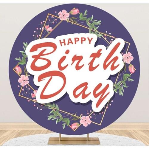 DAWNKNOW Round Circle Photography Background Live Backdrop Flower Adult Baby Birthday Party Show Decoration Photo Studio