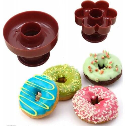 Food-Grade Plastic Flower Shape Donut Maker Cutter Multiple Functions Cake Bread Dessert Bakery Mould Mold Baking Tools