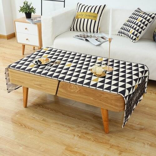 The Nordic Cotton Table Cloth Coffee Table Drape Waterproof Anti-Scald Oil Disposable Tablecloth Living Household