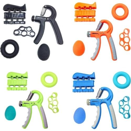Grip Strength T rainer Kit 5 Piece Set Hand Grip Strengthener Kit, Hand Strengthener & Grip Strength Kit-Hand Exerciser Grip