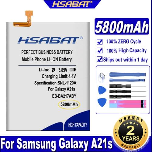 HSABAT EB-BA217ABY 5500mAh Battery for Samsung Galaxy A21s SM-A217F/DS SM-A217M/DS SM-A217F/DSN Batteries