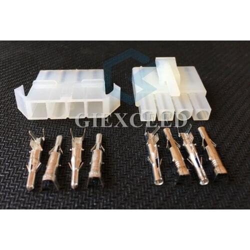 2 Sets 4 Pin Big Tamiya Connector Kits Large Tamiya L6.2 Socket Plug 6.2MM