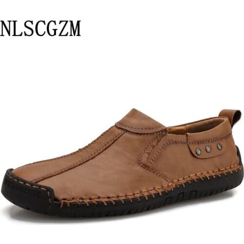 Leather Casual Shoes Loafers Men Slip on Shoes Men Office 2021 Men Shoes Luxury Brand High Quality Zapatos De Vestir De Hombres