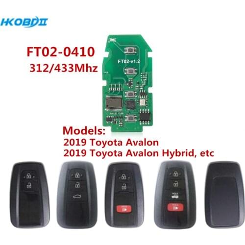 Lonsdor FT02-0410 312Mhz 433MHz Smart Key PCB for Toyota 2019 Avalon Hybrid 8A Chip K518 Smart Remote Key Board