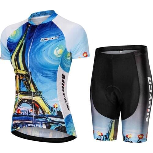 Mieyco Cycling Jersey Women Short Sleeve Road Bike MTB Clothing Bicycle Uniform Roupa De Ciclismo Bib Short Pant Cycle Wears