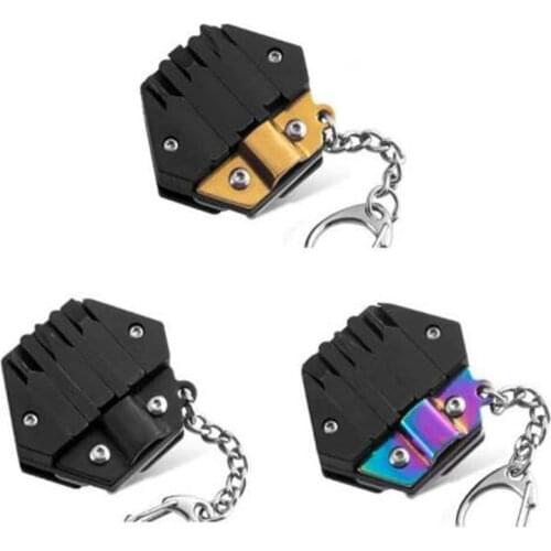 Multifunctional Hexagon Coin Outdoor EDC Tool Hexagon Folding Coin Knife Keychain Screwdriver Pocket Fold Mini coltello Gear Pee