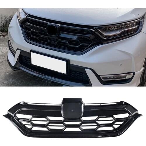 Modified For CRV Racing Grill For CRV 2018 2019 2020 Front Bumper Grills Mesh Cover Front Grill Grille For Trims Bumper Grilles