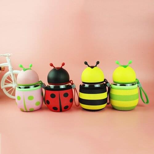 Cartoon Insect Honeybee Glass Water Cups Vaso Children Drink Water Cup Advertisement Gift Cup Lovely Lovers Glass Cup Teacup