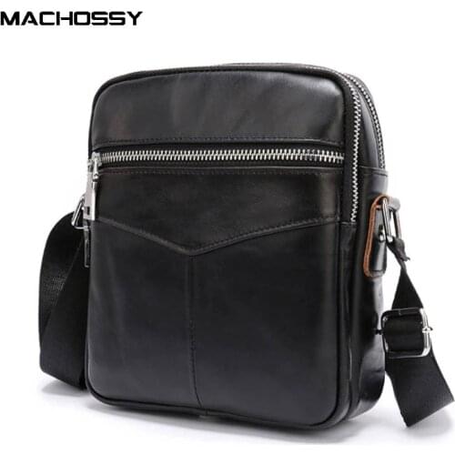New Men Shoulder Bag Leather Crossbody Bag High Quality Male Bag Genuine Leather Handbag Capacity Men Messenger Bags Tote Bag