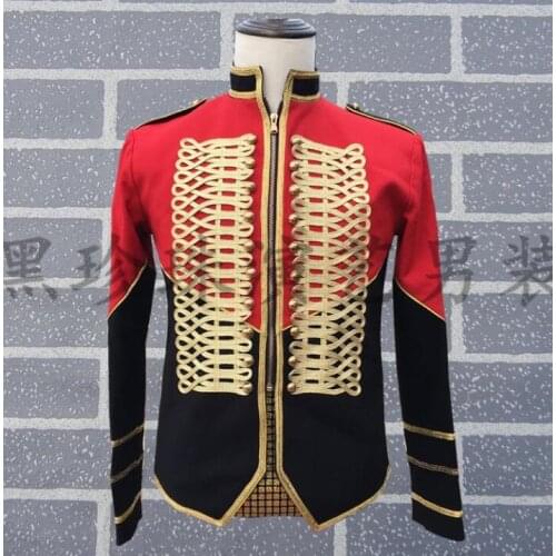 Men Suits Designs Personality Stage Costumes For Singers Men Stand Collar Blazer Dance Clothes Jacket Star Style Dress Punk