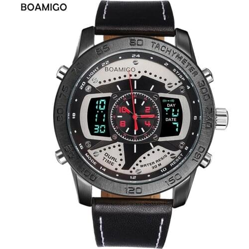 BOAMIGO Top Brand Watches Men Sports Watches analog Digital Watch Luminous Military Quartz Wristwatches relogio masculino