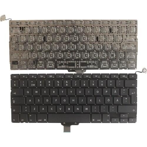 New Swedish Laptop Keyboard 2009-2012 For Apple Macbook Pro A1278 MC700 MC724 MD313 MD314 SE Keyboard Replacement
