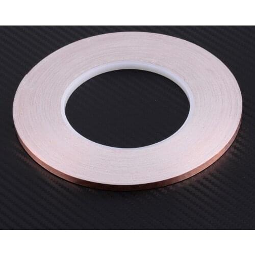 LETAOSK 50M 5mm Single Side Conductive Copper Foil Tape Adhesive Shield Heat Resist Computer Peripheral Wire