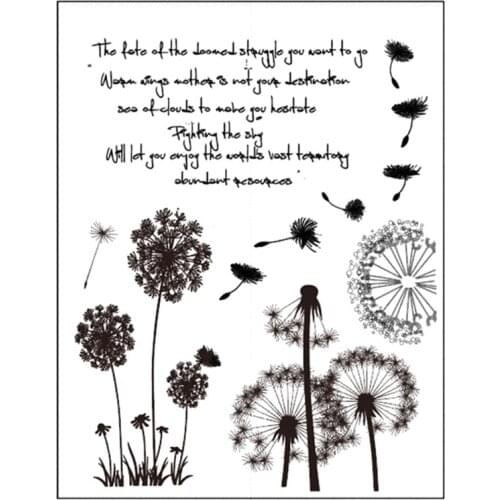 Dandelion Silicone Clear Seal Stamp DIY Scrapbooking Embossing Photo Album Decor