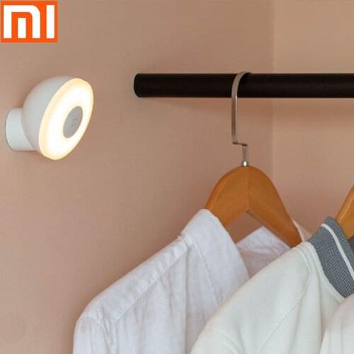 Original xiaomi mijia night light 2 magnetic structure design / 360 ° rotating photosensitive + human dual sensor bedside lamp