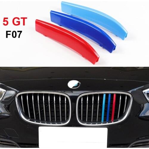 For BMW 5 Series GT 5GT F07 528i 535i 550i Gran Turismo Front Grille Trim Motorsport Strips Grill M Performance Cover Stickers