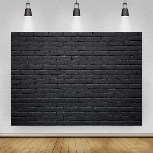 Simple Solid Color Black Brick Wall Portrait Photo Background Photographic Vinyl Backdrop Photocall Studio Booth Props