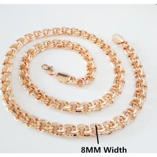 585 Russian Rose Gold Color Bismark Bracelet Men Jewelry Fashion A Form of Weaving Long 230 MM Hand Homme Bracelets & Bangles