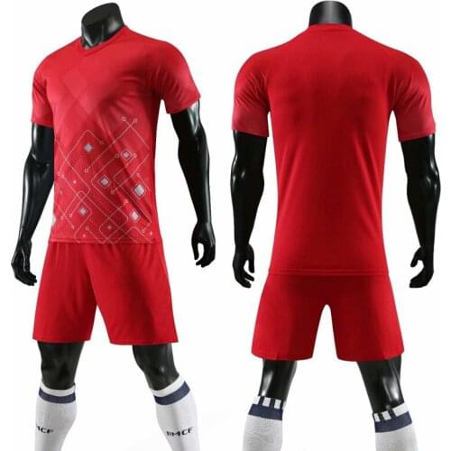 Football Jerseys 2020 Kids Adult Soccer Jerseys Sets Boys Team Football Training Clothes Blank Football Jerseys Sportswear Print