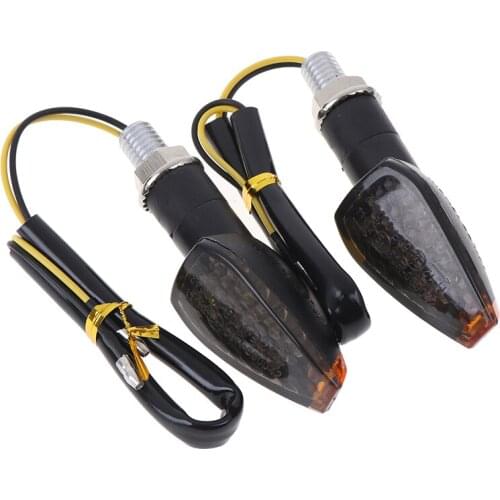 Universal Motorcycle LED Turn Signal Indicators Light Yellow Blinker Light 12V 1W Motorbike Lamp Bright