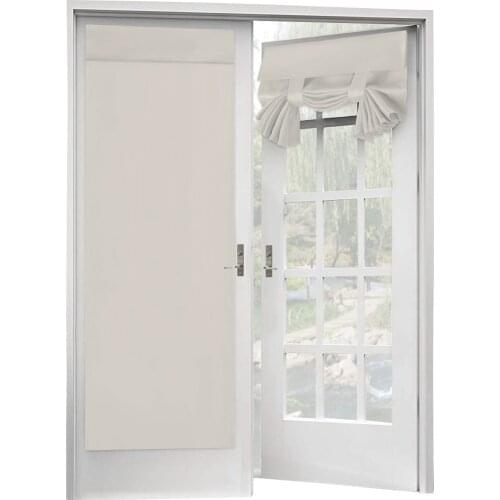 French Door Curtain Set of 2 Privacy French Door Curtains with Tiebacks Casual Window Covering for Balcony