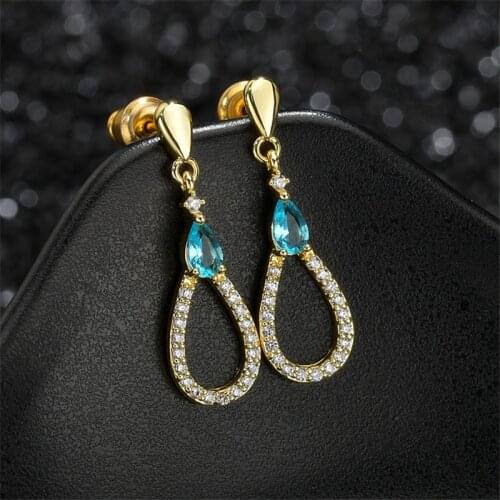 S925 Silver Needle Earrings For Women 2021 Trend Female European American Copper Set Zircon Web Celebrity Wedding Accessories