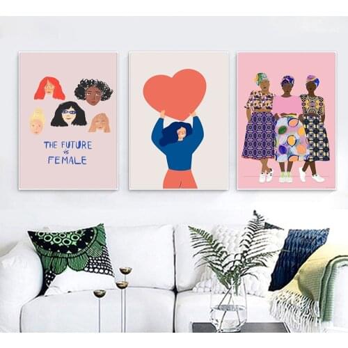 The Future is Female Atelier Mave Canvas Poster Pure Love Print Painting Womens Solidarity Wall Art Pictures Living Room Decor