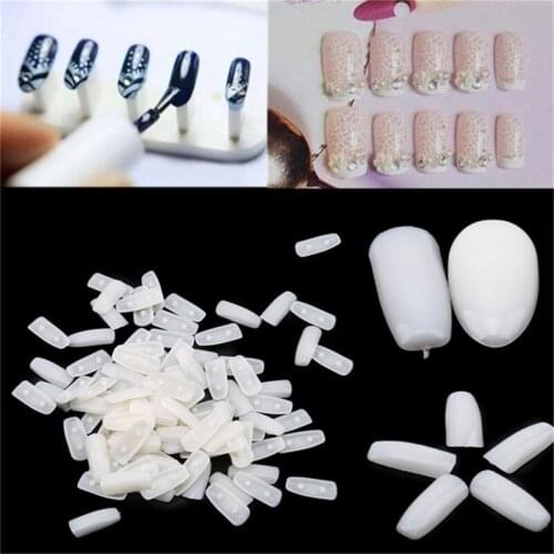100Pcs/Pack Nail Art Removable Practical Tips Training Display Stand Holder Tools Manicure Nail Art Tool