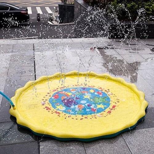 Baby Inflatable Toy wading kiddie squirt fun pool outdoor squirt&splash water spray mat for toddlers simple instant set