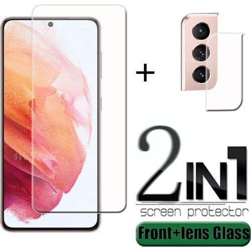 2 in 1 For Samsung Galaxy S21 Glass For Samsung S21 Plus Tempered Glass Ultra Thin Screen Protector For Samsung S21 Lens Glass