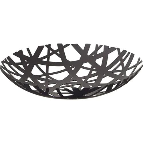 2498 Tower Fruit Bowl - Modern Kitchen Counter Basket Holder,Black