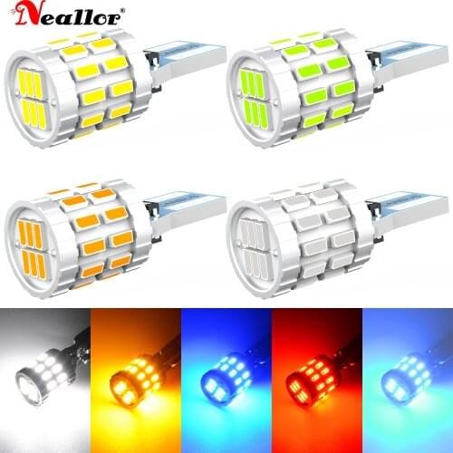 2x Canbus W5W T10 LED Bulbs For Car Parking Position Lights Interior Map Dome Lights 12V White Auto Lamp White Red Orange Blue