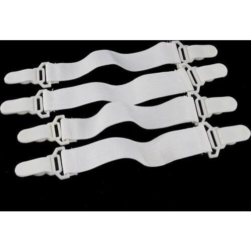 4 x Bed Sheet Mattress Cover Blankets Home Grippers Clip Holder Fasteners Elastic Straps Fixing Slip-Resistant Belt Set