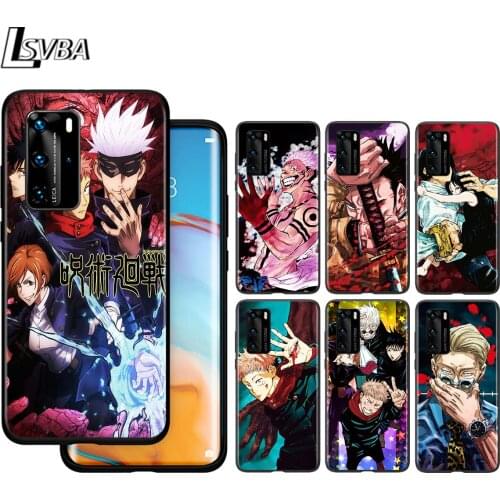 Anime Jujutsu Kaisen For Huawei P40 P30 P20 P10 Pro Lite E Plus 4G 5G P9 P8 Lite P Smart Z S Plus Soft Black Phone Case