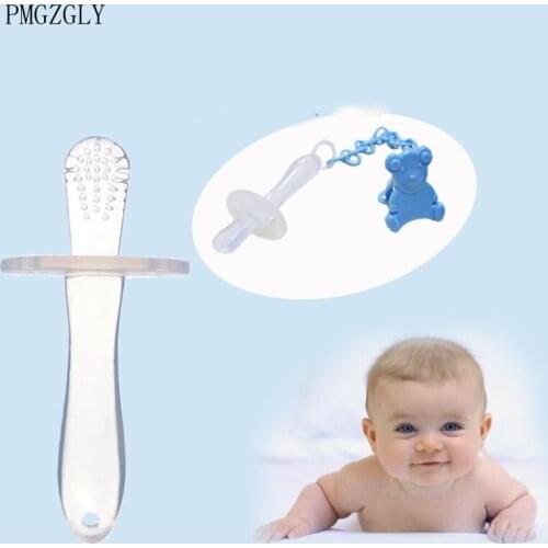 Baby Teether Pacifier Holder 2pcs Sensory Chewing Toy Baby Nursing Ring Silicone Teething Baby Teethers chain Feeding Care