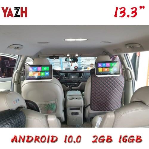 Car Rear Seat Entertainment Ddisplay Android 13.3 inch Headrest Monitor Screen with WIFI Youtude for Backseat 4K Video Display