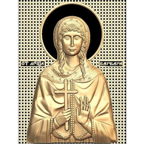 Icon-Varvara 3d model for cnc STL format Religion 3d Relief Model STL Router 3 axis Engraver ArtCam