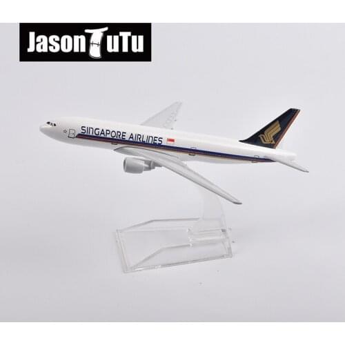 JASON TUTU 16cm Singapore Airlines Boeing 777 Airplane Model Plane Model Aircraft Diecast Metal 1/400 Scale Planes Dropshipping