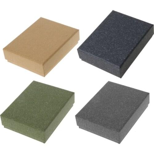 K3ND Square Kraft Jewelry Box Necklaces Earrings Bracelets Box Gift Packing Display