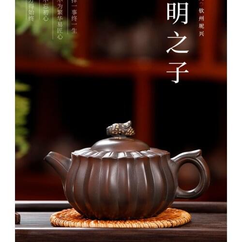 Chinese Traditional Ceramic Teapot Pure Handcraft Beautiful Appearance Household Pu'er Oolong Tea Set High Grade Clay Kettle
