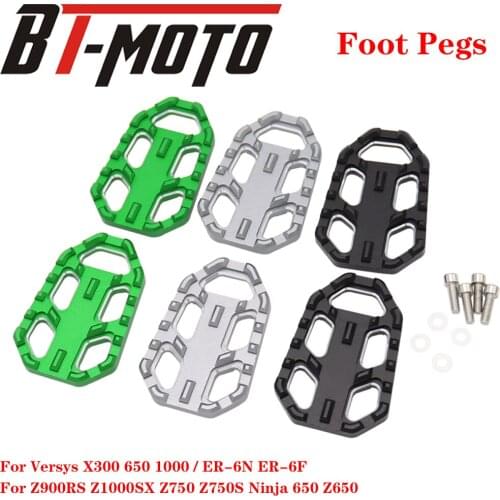 Foot-Pegs Fit For Ninja Z1000SX Z900RS Z750/S Z650 Refit Original Foot Rests Footboards Billet Wide Footrest Footpeg Pegs Pedals